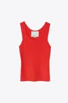 3.1 Phillip Lim Compact Rib Layering Tank In Red