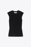 3.1 Phillip Lim Compact Rib Sleeveless Top In Black