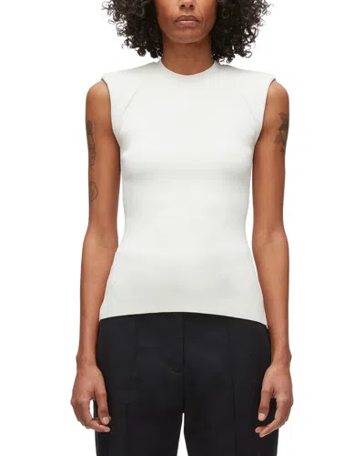 3.1 Phillip Lim Compact Rib Structured Sleeveless Top In White