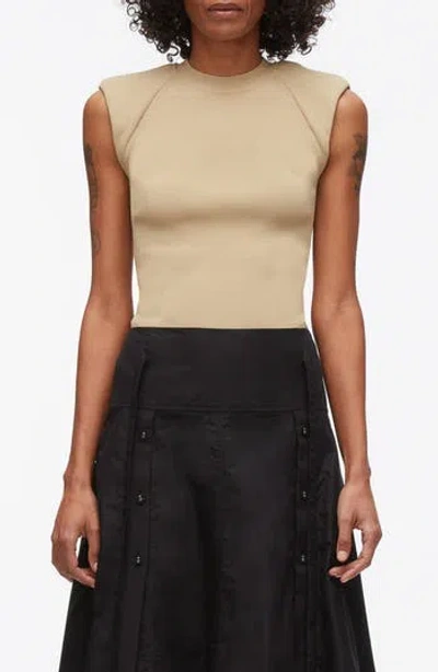 3.1 Phillip Lim Compact Rib Structured Top In Brown