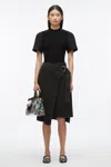 3.1 Phillip Lim Compact Rib Top With Contrast Sleeves In Khaki-blk