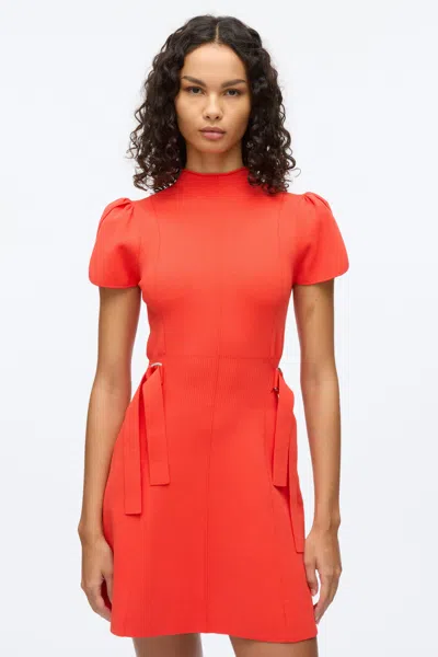 3.1 Phillip Lim Compact Rib Tulip Dress In Orange