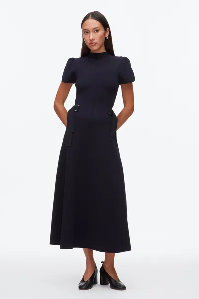 3.1 Phillip Lim Compact Rib Tulip Dress In Midnight
