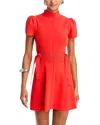 3.1 Phillip Lim Compact Rib Tulip Mini Dress In Poppy