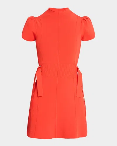3.1 PHILLIP LIM COMPACT RIB TULIP-SLEEVE MINI DRESS