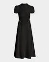 3.1 Phillip Lim Tulip Sleeve Midi Dress In Black