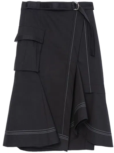 3.1 Phillip Lim Contrast-lining Skirt In Black