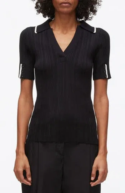 3.1 Phillip Lim Contrast Trim V-neck Polo
