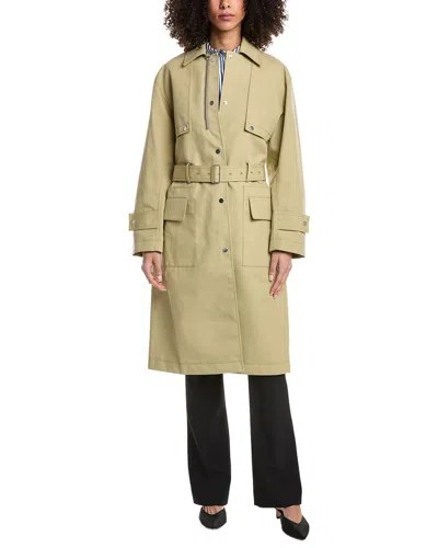 3.1 Phillip Lim Convertible Mac Trench Coat In Green