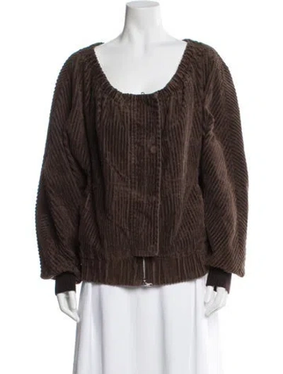 Pre-owned 3.1 Phillip Lim Corduroy Crew Neck Top In Brown