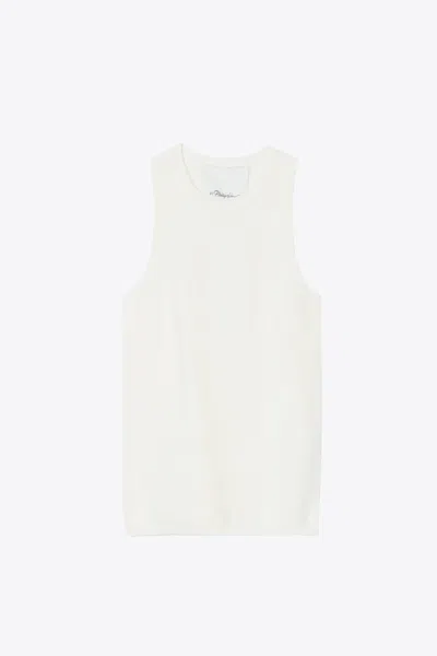 3.1 Phillip Lim Cotton Blend Crepe Tank In White