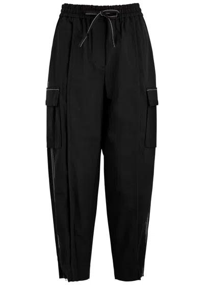 3.1 Phillip Lim Cotton-blend Poplin Cargo Trousers In Black
