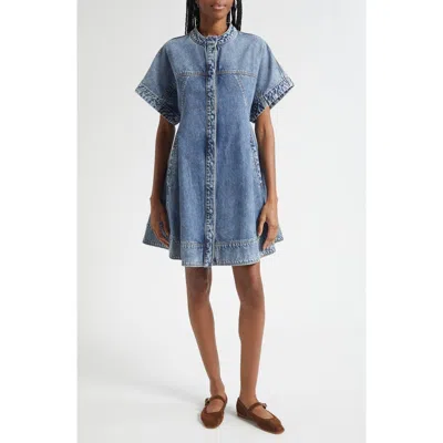 3.1 Phillip Lim Trapeze Light Denim Dress In Blue