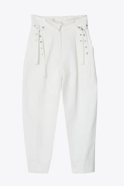 3.1 Phillip Lim Cotton Linen Paperbag Pant In White