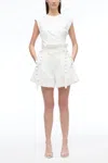 3.1 Phillip Lim Cotton Linen Paperbag Short In White