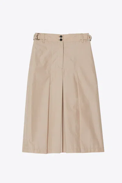 3.1 Phillip Lim Cotton Poplin Pleated Culottes In Brown