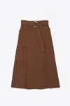 3.1 Phillip Lim Cotton Twill Utility Panel Skirt In Brown