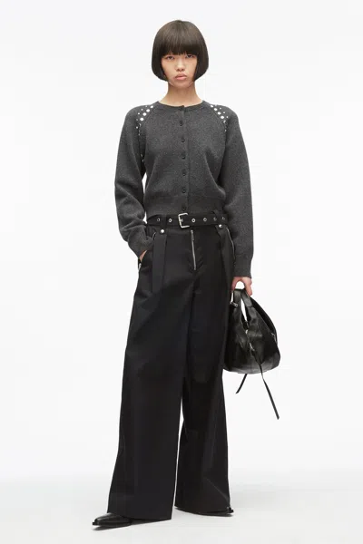 3.1 Phillip Lim Cotton Twill Wide Leg Utility Pants In Black