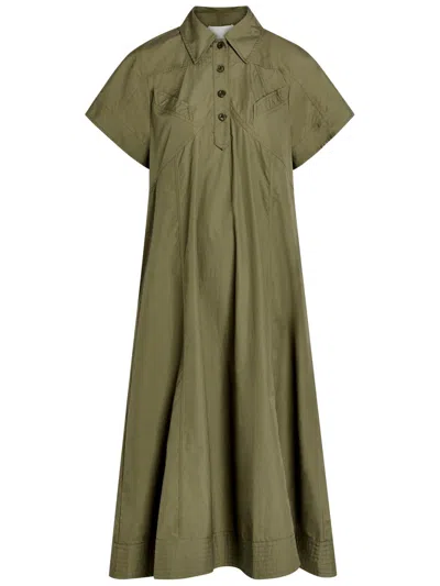 3.1 Phillip Lim Cotton-poplin Midi Shirt Dress In Green