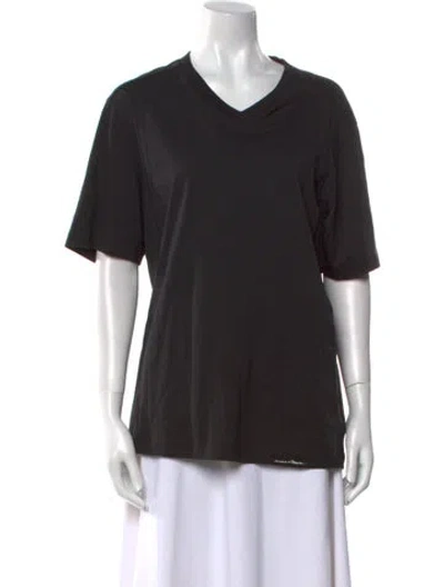 Pre-owned 3.1 Phillip Lim Cowl Neck Short Sleeve T-shirt In Black