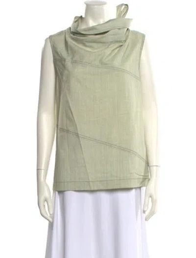 Pre-owned 3.1 Phillip Lim Cowl Neck Sleeveless Sweatshirt In Green
