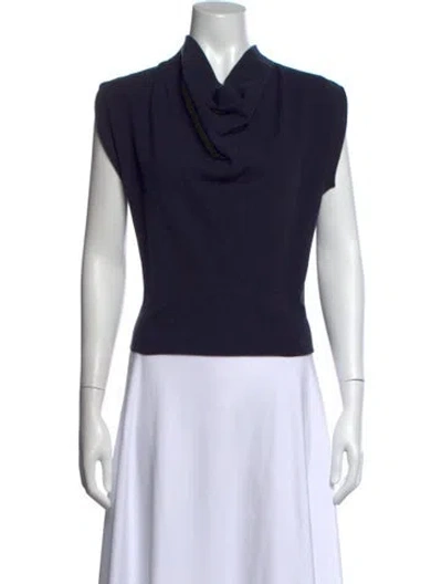 Pre-owned 3.1 Phillip Lim Cowl Neck Sleeveless Top In Blue
