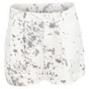 3.1 Phillip Lim Cream Pig Leather Cow Print Silk Lined Shorts In White