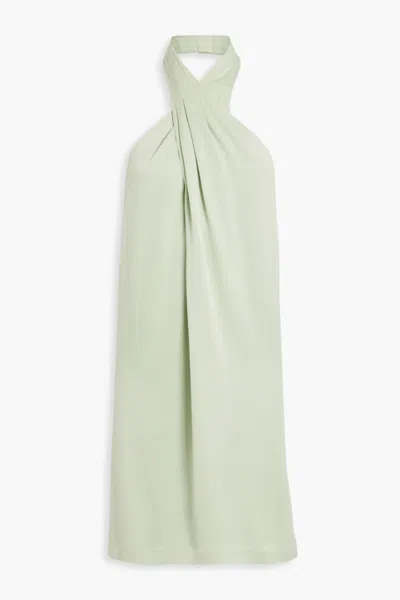 3.1 Phillip Lim Crepe Back Satin Twisted Halter Neck Dress In Green