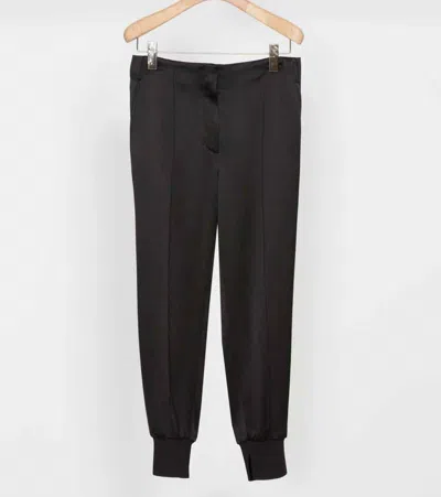 3.1 Phillip Lim Crepe Satin Jogger With Ghost Waistband In Black
