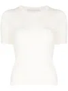 3.1 Phillip Lim Crepe-texture Short-sleeve Top In Weiss