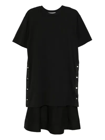 3.1 Phillip Lim Crew Necck Short-sleevees Dress In Black