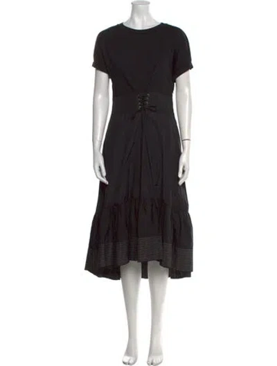 Pre-owned 3.1 Phillip Lim Crew Neck Long Dress In Black