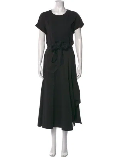 Pre-owned 3.1 Phillip Lim Crew Neck Long Dress In Black