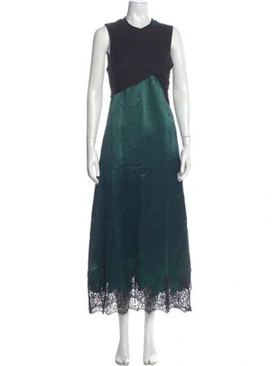 Pre-owned 3.1 Phillip Lim Crew Neck Long Dress In Green