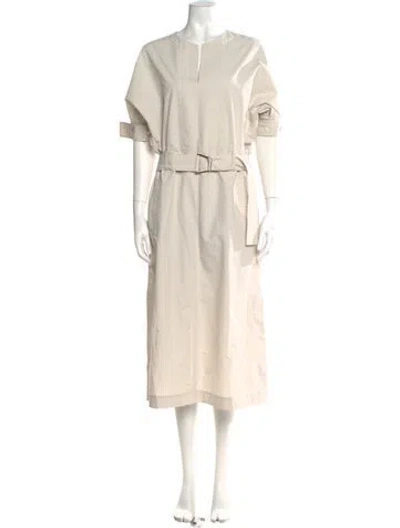Pre-owned 3.1 Phillip Lim Crew Neck Long Dress In Neutral