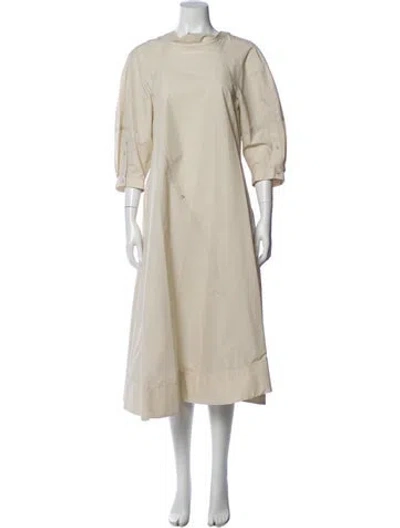 Pre-owned 3.1 Phillip Lim Crew Neck Long Dress In Neutral