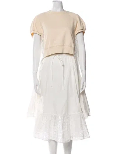 Pre-owned 3.1 Phillip Lim Crew Neck Long Dress In Neutrals
