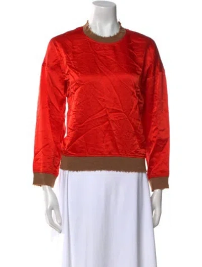 Pre-owned 3.1 Phillip Lim Crew Neck Long Sleeve Sweatshirt In Red