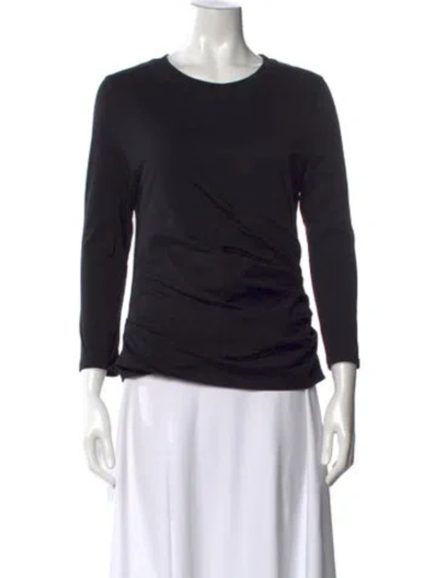 Pre-owned 3.1 Phillip Lim Crew Neck Long Sleeve Top In Black