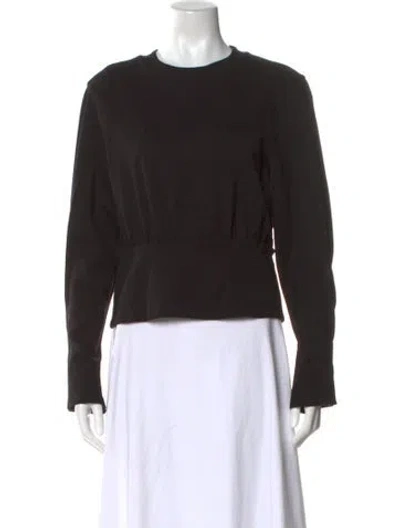 Pre-owned 3.1 Phillip Lim Crew Neck Long Sleeve Top In Black