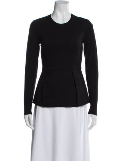 Pre-owned 3.1 Phillip Lim Crew Neck Long Sleeve Top In Black