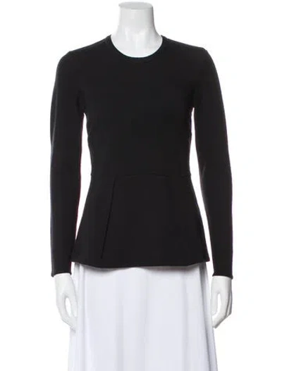 Pre-owned 3.1 Phillip Lim Crew Neck Long Sleeve Top In Black