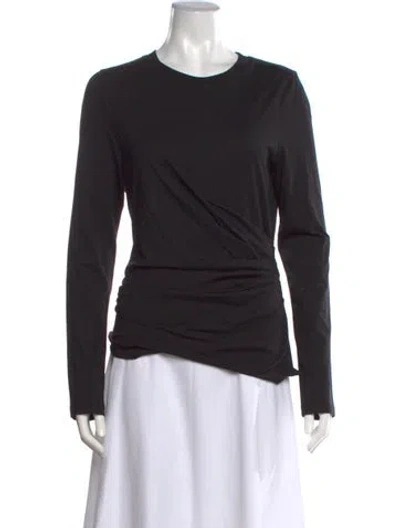 Pre-owned 3.1 Phillip Lim Crew Neck Long Sleeve Top In Black
