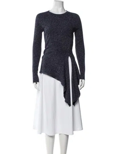 Pre-owned 3.1 Phillip Lim Crew Neck Long Sleeve Top In Blue