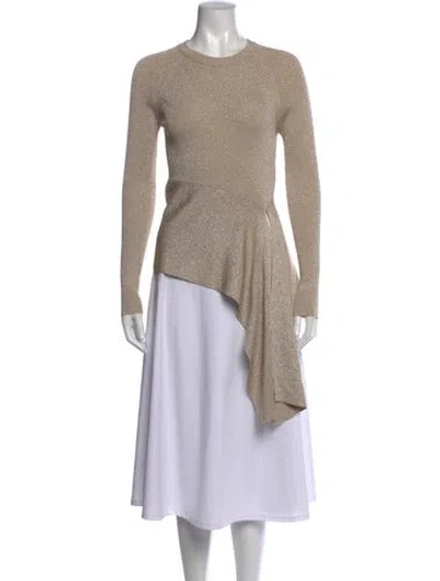 Pre-owned 3.1 Phillip Lim Crew Neck Long Sleeve Top W/ Tags In Neutrals