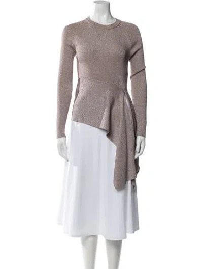 Pre-owned 3.1 Phillip Lim Crew Neck Long Sleeve Tunic In Silver