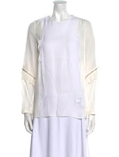 Pre-owned 3.1 Phillip Lim Crew Neck Long Sleeve Tunic In White
