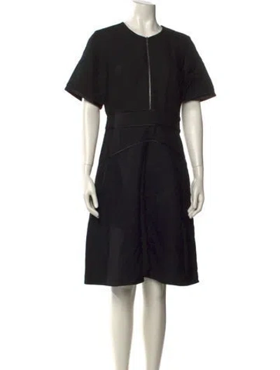 Pre-owned 3.1 Phillip Lim Crew Neck Midi Length Dress In Black