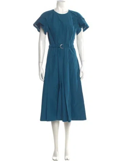 Pre-owned 3.1 Phillip Lim Crew Neck Midi Length Dress In Blue