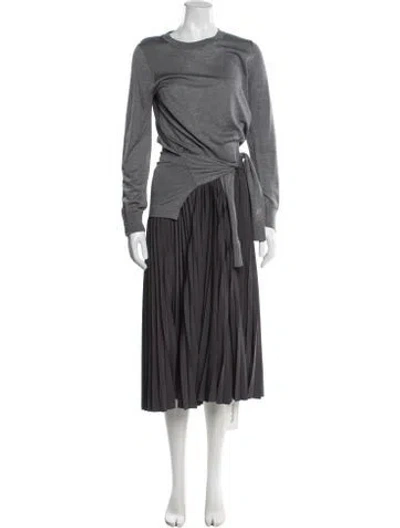 Pre-owned 3.1 Phillip Lim Crew Neck Midi Length Dress In Blue